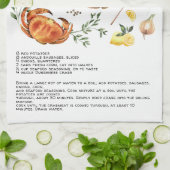 サマーカニが煮立つ|レシピ手織りティータオル キッチンタオル (折り畳み)