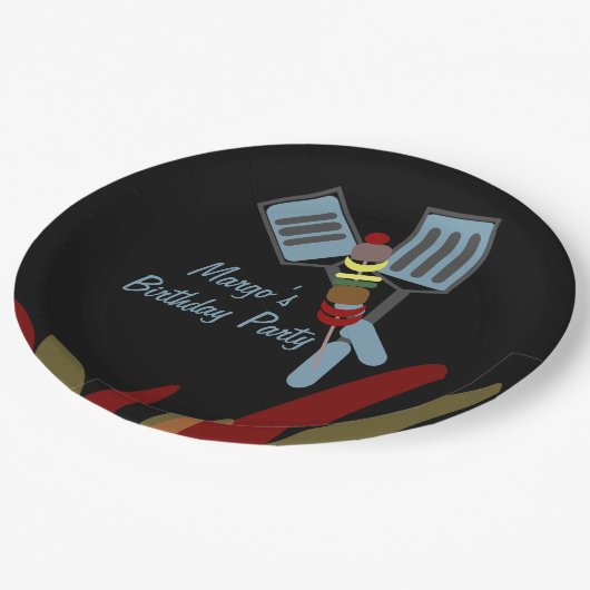 サマーカバスクックアウトパーク誕生日     ペーパープレート (アングル)