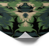 サマーカモフラージュ万華鏡のように千変万化するパターン ポスター (角)