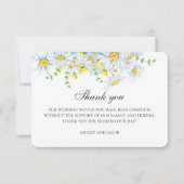 サマーカモミール。春園結婚の花 サンキューカード (正面)