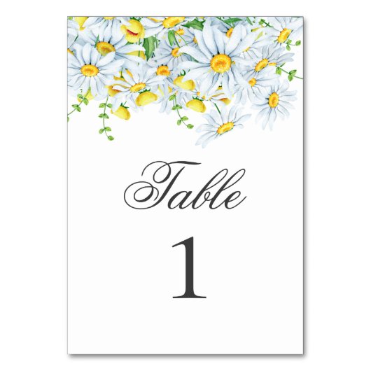 サマーカモミール。春園結婚の花 テーブルナンバー (正面)
