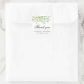 サマーカモメ感謝していルあなた。春の花結婚ズ スクエアシール (バッグ)