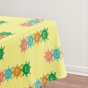 サマーカラフルおもしろいサンホープTableloth テーブルクロス