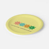 サマーカラフルおもしろいサンモノグラムホープ ペーパープレート (アングル)