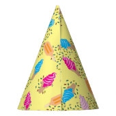 サマーカラフルアイスクリームアイスポップ子供の誕生日 パーティーハット (裏面)