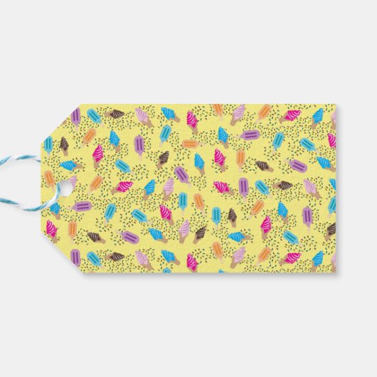 サマーカラフルアイスクリームアイスポップ誕生会 ギフトタグ (裏面横)