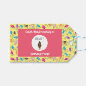 サマーカラフルアイスクリームアイスポップ誕生会 ギフトタグ (正面(横))