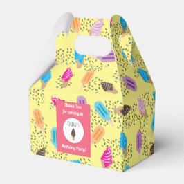 サマーカラフルアイスクリームアイスポップ誕生会 フェイバーボックス