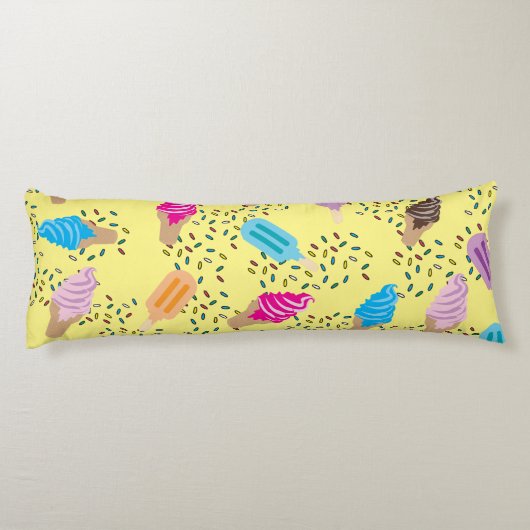 サマーカラフルアイスクリームアイスポップ ボディピロー (裏面)