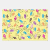 サマーカラフルアイスクリームパターン ラッピングペーパーシート (正面3)