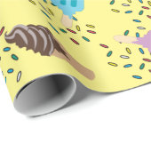 サマーカラフルアイスクリームパターン ラッピングペーパー (ロールコーナー)