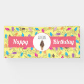 サマーカラフルアイスクリームパターン 横断幕 (横)