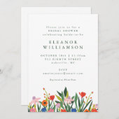 サマーカラフルガーデンフローラブライダルシャワー 招待状 (正面/裏面)