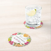 サマーカラフルガーデンブライトフローラ花嫁シャワー ペーパーコースター (インサイチュ)