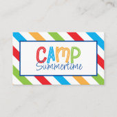 サマーカラフルキャプパーソナライズされた連絡カード 名刺 (正面)