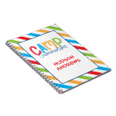 サマーカラフルキャンプジャパーソナライズされたーナノート ノートブック (右側)