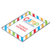 サマーカラフルキャンプジャパーソナライズされたーナノート ノートブック (左側)