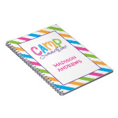 サマーカラフルキャンプジャパーソナライズされたーナノート ノートブック (右側)
