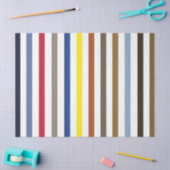 サマーカラフルストライプ誕生日 薄葉紙 (クラフト)