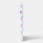 サマーカラフルパステル水玉模様アートパターン iPhoneケース (左側面)