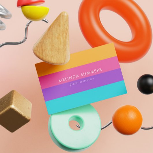 サマーカラフルパーソナライズされた名刺 名刺