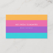 サマーカラフルパーソナライズされた名刺 名刺 (正面)