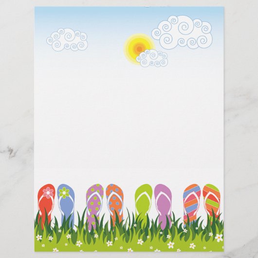 サマーカラフルビーチサンダルおもしろいインザサンガーデン チラシ (正面)