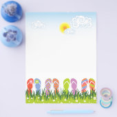 サマーカラフルビーチサンダルおもしろいインザサンガーデン チラシ (シングル)