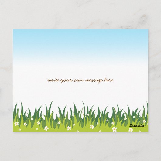 サマーカラフルビーチサンダルおもしろいインザサンガーデン ポストカード (裏面)