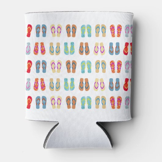 サマーカラフルビーチパーティービーチサンダルクーラーボックス 缶クーラー (正面)