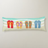 サマーカラフルビーチビーチサンダル抱き枕 ボディピロー (裏面)