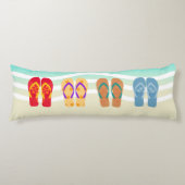 サマーカラフルビーチビーチサンダル抱き枕 ボディピロー (正面)