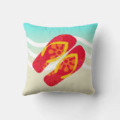 サマーカラフルビーチビーチサンダル装飾用クッション クッション (裏面)