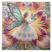 サマーカラフルフェアリー蝶 タイル (正面)