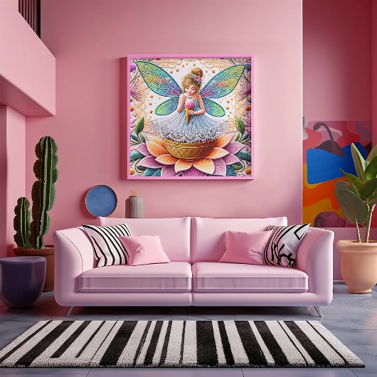 サマーカラフルフェアリー2イラストレーション 箔ポスター