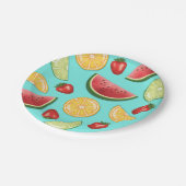 サマーカラフルフルーツスイカいちごライム ペーパープレート (アングル)