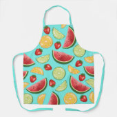サマーカラフルフルーツメロンシトラスストロベリー エプロン (正面)