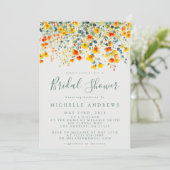 サマーカラフルフローラブライダルシャワー 招待状 (スタンド正面)