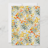 サマーカラフルフローラブライダルシャワー 招待状 (裏面)