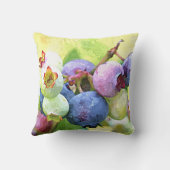 サマーカラフルブルーベリーの水色 クッション (裏面)