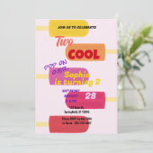 サマーカラフルポスクル誕生日 招待状 (スタンド正面)