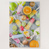 サマーカラフルポプシクルパーティートリートアイスロリー ジグソーパズル (縦)