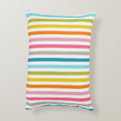 サマーカラフルレインボーストライプズ アクセントクッション (裏面(縦))