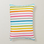 サマーカラフルレインボーストライプズ アクセントクッション (正面(垂直))