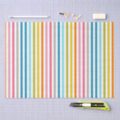 サマーカラフルレインボーストライプズ 薄葉紙 (クラフト)