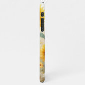 サマーカラフルワイルドフラワーフローラウォーターカラーアート iPhoneケース (左側)