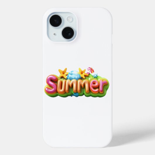 サマーカラフル文字 Case-Mate iPhoneケース (裏面)