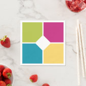 サマーカラーズクアドランツオプション文字紙 スタンダードカクテルナプキン (インサイチュ)