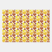 サマーカラーハート形状ジグソーパズル ラッピングペーパーシート (正面3)