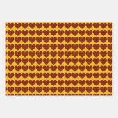 サマーカラーハート形状ジグソーパズル ラッピングペーパーシート (正面2)